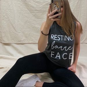 “Resting barre face” tank top